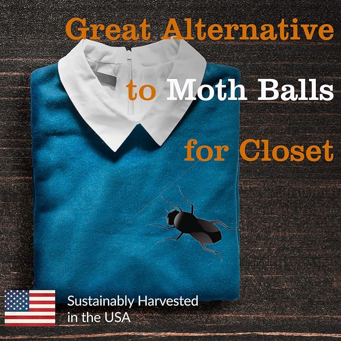 ACMETOP 20 Pack Cedar Hang Ups,100% Natural Rectangular Cedar Blocks for Clothes Storage