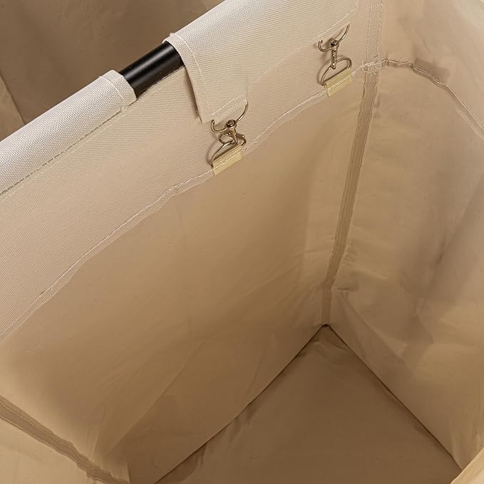 Household Essentials 2-Bag Rolling Laundry Sorter, Natural
