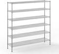 18" Deep x 72" Wide x 74" Height Wire Shelving Kit | 6-Tier | NSF Commercial Storage Rack Unit