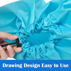 2 Pack XL Travel Laundry Bag, Machine Washable Dirty Clothes Organizer, Large Enough to Hold 4 Loads of Laundry, Easy Fit a Laundry Hamper or Basket (Blue + Black, 24" x 36")