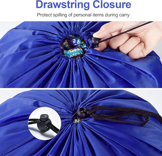 OTraki Medium Laundry Bag 20x24 Inch Drawstring Travel Laundry Bags Durable Dirty Clothes Organizer Machine Washable Delicates Lingerie Wash Bags Drying do not exceed 176℉ Blue
