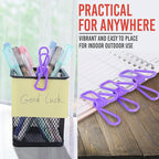 30 Pack Purple Chip Bag Clips for Food - PVC 2 Inch Coated Sealer for Sealing Food - Paper Holder, Clothesline Clip for Laundry Hanging, Kitchen Bags, Multipurpose Clothes Pins