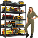 Garage Shelving Unit Storage Shelves Heavy Duty 3000 LBs, 5 Tier Adjustable Metal Shelf Industrial Storage Racks Utility Shelf Organiazation for Tools Garage Basement Warehouse 35.4"W*17.7"D*71.2"H