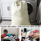 Heavy Duty Laundry Bag with Drawstring and Handle, Extra Large Travel Dirty Clothes Bag for Laundromat and Household, Durable Rip-Stop Laundry Hamper Liner, 8 Solid color(28 x 40 Inch) by SANFERGE