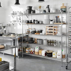 18" Deep x 72" Wide x 74" Height Wire Shelving Kit | 5-Tier | NSF Commercial Storage Rack Unit