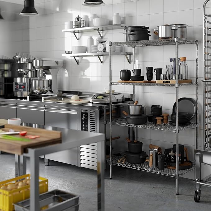 21" Deep x 36" Wide x 64" Height Wire Shelving Kit | 4-Tier | NSF Commercial Storage Rack Unit