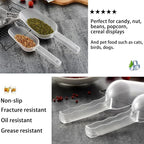 3PCS Clear Plastic Ice Scoop, 6 ounces Alec Ice Scoops, Kitchen Scoop for Ice Bucket Ice, Popcorn, Coffee Beans, Flour (6 oz.)