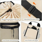 Lifewit Laundry Bag, Extra Large Laundry Backpack with Shoulder Straps and Mesh Pocket for Laundromat, Heavy Duty Laundry Bag Backpack for Dirty Clothes for College Dorm/Travel/Apartment, 90L, Khaki