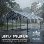 10x20 FT Heavy Duty Metal Carport - Galvanized Steel Car Shelter Garage Kits for 1 Car, RVs, Boats & Outdoor Storage