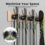 Hikeen Ski & Snowboard Wall Mount,Fits Any Ski or Snowboard, Ski Wall Rack Non-Slip Storage for Garage Organization,Space-Saving Winter Gear Organizer,1 Pack