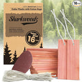 Cedar Blocks for Clothes Storage - 16 Pack Red Cedar Planks, 100% Natural Aromatic Cedarwood with Cotton Rope and Sandpaper for Closets & Drawers Freshener