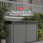 Keter Premier Jumbo 6.2 x 4.3 ft. Outdoor Resin Horizontal Storage Shed for Outdoor Yard and Garbage Bin Storage