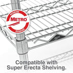 Metro 54P Metro Site Select Chrome Plated Steel Stationary Post, 1" Diameter x 54-9/16" Height (Pack of 4)