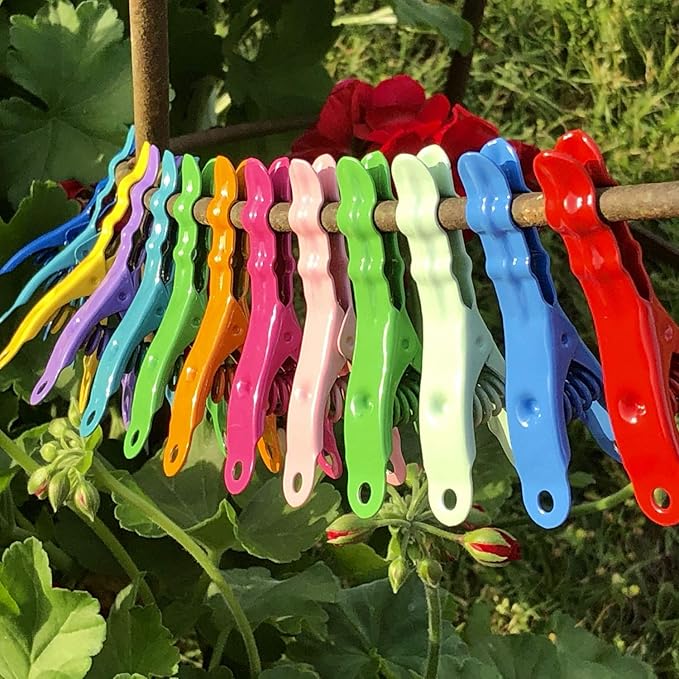 Extreme Clothespins | Raspberry Sherbet Pink | Solid 304 Stainless Steel | 20 Pack | Powerful Grip | Anti-Rust | Pretty Color | Display Clip | Lifetime Product | No Plastic Parts | Made in Italy