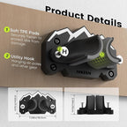 Hikeen Ski & Snowboard Wall Mount,Fits Any Ski or Snowboard, Ski Wall Rack Non-Slip Storage for Garage Organization,Space-Saving Winter Gear Organizer,1 Pack