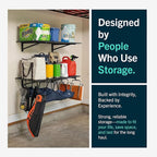 StoreYourBoard Heavy Duty Garage Shelf Wall Mount 2ft x 6ft – Wall-Mounted Shelving for Storage & Organization – Heavy Duty Garage Shelves for Tools, Bins, & Equipment – Holds 500 lbs - Black