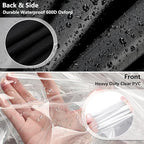 Wire Rack Covers,Heavy Duty 600D Dustproof Waterproof Storage Rack Covers for Metal Shelves,Storage Shelf Cover with Zipper for Wire Shlef,36''W x 19''D x 72''H,Black with Clear Front