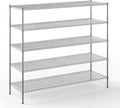 24" Deep x 72" Wide x 64" Height Wire Shelving Kit | 5-Tier | NSF Commercial Storage Rack Unit
