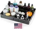 Officemate Deep Drawer Organizer Tray, 8 Compartments, 2 1/4"H x 15 1/8"W x 11 1/2"D, Black