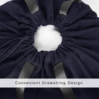 Heavy Duty Laundry Bag with Drawstring and Handle, Extra Large Travel Dirty Clothes Bag for Laundromat and Household, Durable Rip-Stop Laundry Hamper Liner, 28 x 40 Inch by SANFERGE, Navy Blue