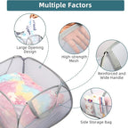 2 Pack Collapsible Laundry Baskets, 90L Large Foldable Laundry Basket, Durable Mesh Pop Up Hampers for Laundry, Dirty Clothes Laundry Hamper for Bedroom, Bathroom, Dorm, Laundry Room, Travel Grey