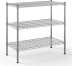 18" Deep x 36" Wide x 34" Height Wire Shelving Kit | 3-Tier | NSF Commercial Storage Rack Unit