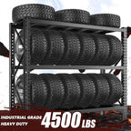 Heavy Duty Metal Shelving Unit - Industrial Grade Adjustable Shelves - 67" W x 19.6" D x 63" H - 4500 lbs Load Capacity Shelf for Garage, Workshop, Basement