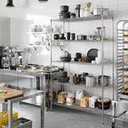 21" Deep x 54" Wide x 86" Height Wire Shelving Kit | 5-Tier | NSF Commercial Storage Rack Unit