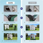 6x6 FT Outdoor Greenhouse, Polycarbonate Greenhouse with Raised Base and Aluminum Frame,Heavy-Duty Walk-in Greenhouses with Air Vent for Patio, Backyard,Lawn(6x6 FT)
