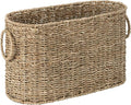 StorageWorks Toilet Paper Storage, Toilet Paper Storage Holder for 6 Regular Rolls, Wicker Basket for Bathroom, Natural Seagrass