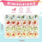 (24 Pack x 10 Sets) Stackable Cupcake Carrier Holders with 240 Pack Cupcake Liners, Plastic Cupcake Boxes Holders for 24 Cupcakes, High Tall Dome Lid Cupcake Containers, Clear Cupcake Trays