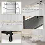 EKNITEY Bathroom Counter Organizer - 3 Tier Spice Rack Organizer Skincare Countertop Organizers for Bathroom Kitchen Bedroom Black (No Assembly)