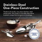 New Star Foodservice 1028539 Stainless Steel Bar Ice Flour Utility Scoop, 24-Ounce