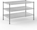 24" Deep x 42" Wide x 27" Height Wire Shelving Kit | 3-Tier | NSF Commercial Storage Rack Unit