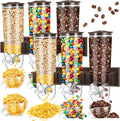 Nitial 2 Pieces Cereal Dispenser Wall Mounted 4.5L Triple Candy Machine Grain Dispenser with Cup Triple Dry Food Snack Wall Mount Cereal Storage Container for Kitchen Food Store Coffee Beans Store