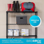 Internet's Best 5-Shelf Adjustable Wire Shelving | Heavy Duty Storage Rack | Metal Shelf for Garage, Restaurant, Industrial Use - Wide Unit Shelves, Sturdy Steel Frame | Black | 36" W x 18" D x 72" H