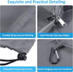 GOGOODA Travel Laundry Bags with Drawstring Closure XL Large Foldable Dirty Clothes bags with Handle Heavy Duty and Washable for College Dorm Travelling Camping, 2 Pack, Black & Grey