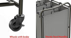 Simple Houseware Heavy Duty 3-Bag Laundry Sorter Rolling Cart, Dark Grey – Durable Triple Laundry Hamper with Removable Bags and Lockable Wheels for Efficient Laundry Organization