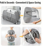 ６Pack collapsible laundry baskets with handles, Laundry Basket Collapsible,Pop Up Mesh Laundry Hamper with Compartments, Foldable Small Laundry Bin Bag (Gray)