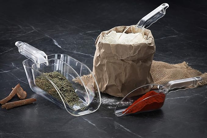 New Star Foodservice 34424 Polycarbonate Plastic Utility Ice Scoop, Clear, 24-Ounce
