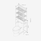 Zenna Home 9065NN Bathroom Spacesaver, Satin Nickel 9.5D x 25.19W x 66.38H in