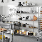 24" Deep x 60" Wide x 86" Height Wire Shelving Kit | 5-Tier | NSF Commercial Storage Rack Unit