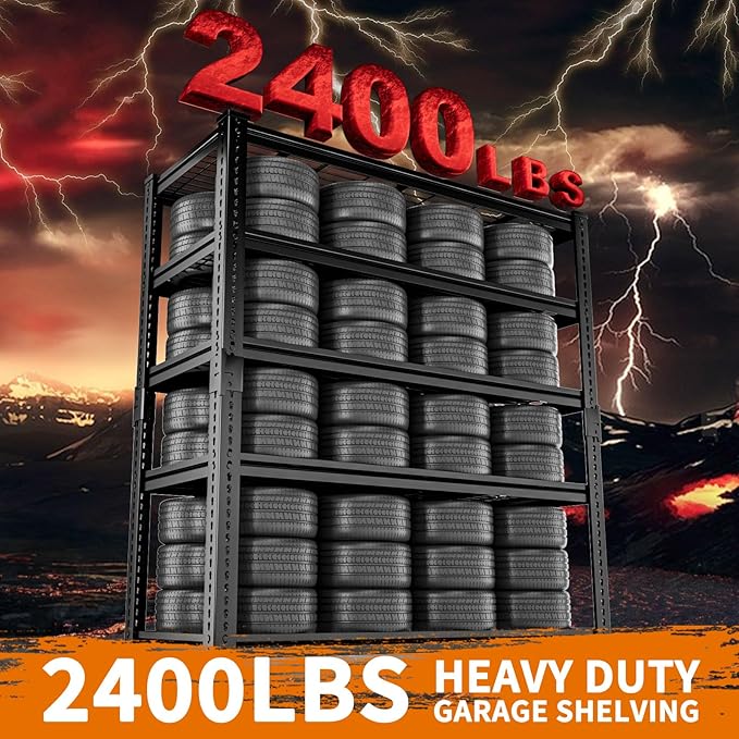 Storage Shelves Heavy Duty, 3 PCS 36"L x 16"W x 72"H Garage Wire Shelving Unit Loads 2400LBS, 5-tier Adjustable Metal Industrial Utility Shelf Rack for Kitchen, Laundry, Pantry, Warehouse, Basement