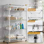 Clear Wire Shelving Cover, 36" W x 14" D x 72" H, 3-Way Opening with Dual Zippers, Heavy-Duty Clear PVC Shelf Cover for Home, Office & Garage