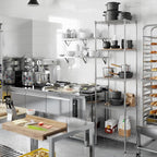 18" Deep x 24" Wide x 86" Height Wire Shelving Kit | 5-Tier | NSF Commercial Storage Rack Unit
