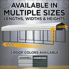 Arrow Carports Galvanized Steel Carport, Double Car Metal Carport Kit, 20' x 20' x 9', Eggshell