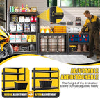 5-Tier Garage Shelving Heavy Duty, 2000LBS Garage Shelves, Adjustable Metal Shelving Unit, Garage Storage Shelves, Utility Storage Rack Shelf，Shelves for Garage Storage, Pantry, 72"H×36"W×16"D