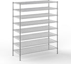 24" Deep x 60" Wide x 74" Height Wire Shelving Kit | 8-Tier | NSF Commercial Storage Rack Unit