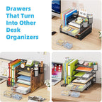 Marbrasse 3 Packs Desk Drawer Organizers, Metal Mesh Dividers with 9 Adjustable Compartments, Pen Organizer for Drawer Tray Box Accessories for Desktop,Kitchen, Makeup(Silver)