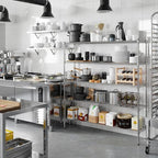 14" Deep x 60" Wide x 64" Height Wire Shelving Kit | 5-Tier | NSF Commercial Storage Rack Unit